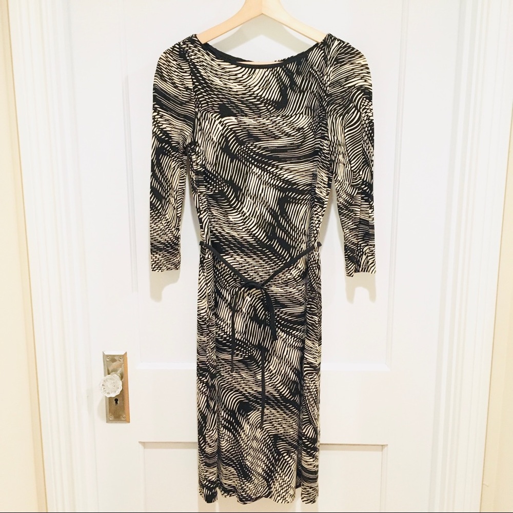 ⭐️ David Meister Printed Stretch Jersey Dress 2 Black
